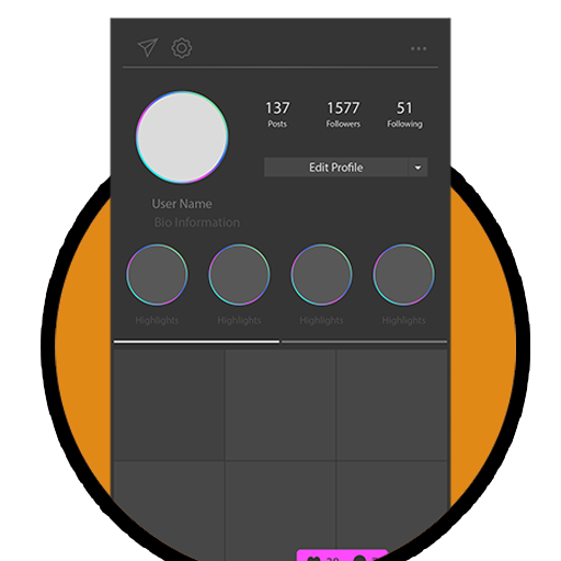 Dark Mode Theme for Instagram icon