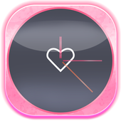 Pink Love Clock Widget icon