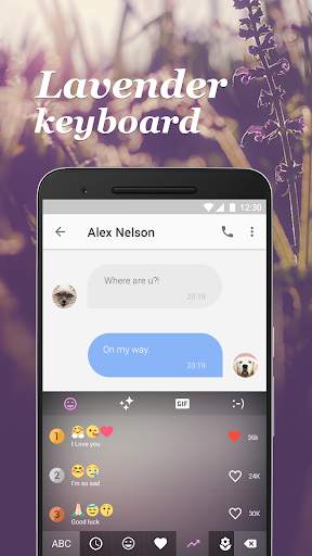Purple Lavender Keyboard Theme screenshot 3