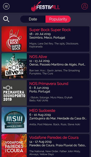 FestivAll, Music Festival Guide screenshot 1
