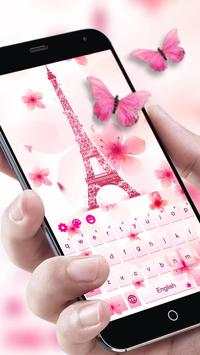 Theme Pink Eiffel Keyboard screenshot 1