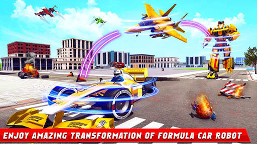 Flying Formula Car Robot Game screenshot 6