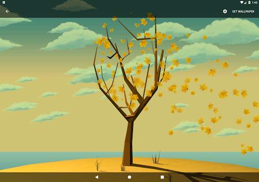 Tree With Falling Leaves Live Wallpaper - FREE screenshot 12