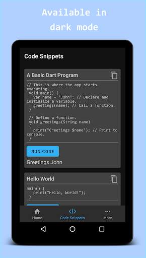 Learn dart language with Code - Dart Tutorials screenshot 4