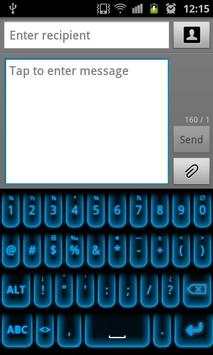 Blue Tech Keyboard Skin 5 تصوير الشاشة
