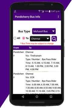 Pondicherry Bus Info screenshot 2