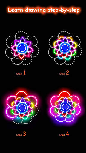 Learn To Draw Glow Flower screenshot 3