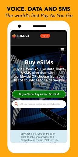 eSim.net: Buy & Top-Up screenshot 1