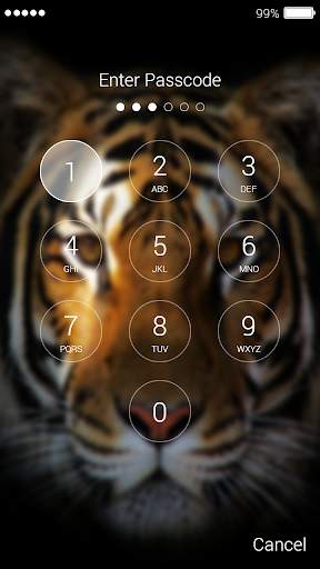 Tiger Lock Screen 5 تصوير الشاشة