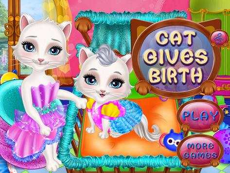 Cat Gives Birth Games screenshot 1