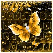 Luxury Gold Butterfly Keyboard 10001002