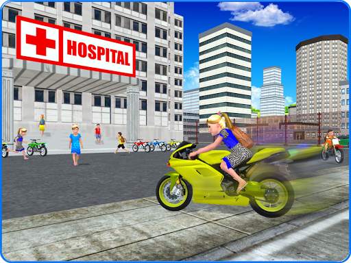 Kids School Highway Traffic Bike Racing screenshot 7