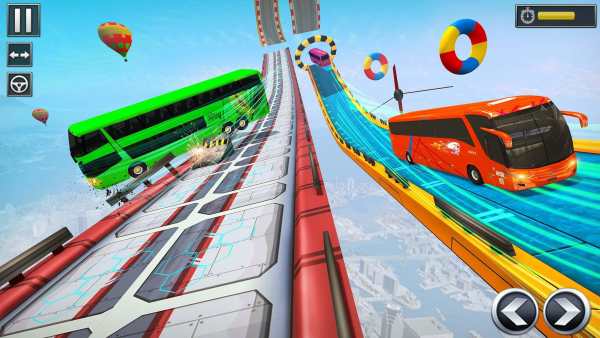 Police Mega Ramp Bus Stunts : Impossible Tracks 3D screenshot 4