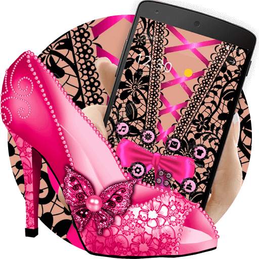Pink Lace High Heels Theme 1.1.3