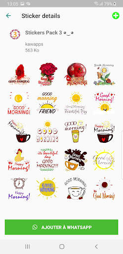 Good Morning and Good Night Stickers for WhatsApp‏ screenshot 6