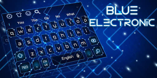 Blue Tech Electronic Keyboard Theme screenshot 4