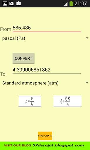 Pressure Converter Equation скриншот 1