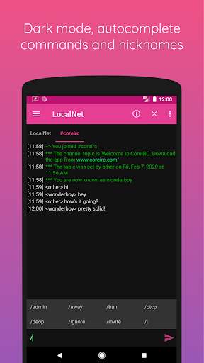 CoreIRC – Social Chat, DCC File Transfers screenshot 2