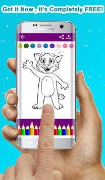Talking Cat Tom Coloring Book screenshot 6