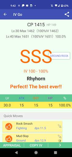 IV Go（get IV ranking） screenshot 2