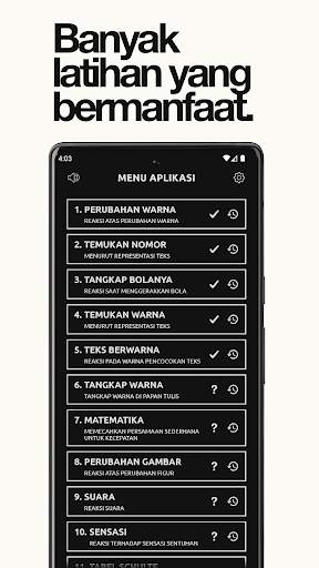 Pelatihan reaksi screenshot 2