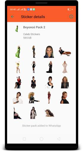 Beyoncé WAStickerApps : Stickers for Whatsapp screenshot 5