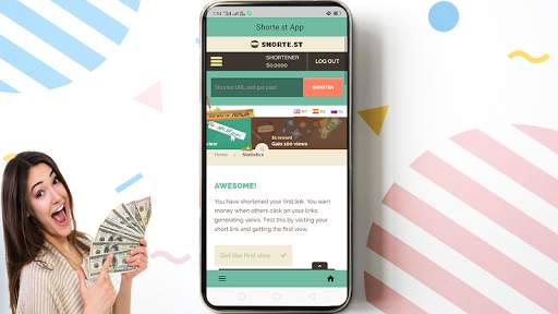 Shorte.st App - URL shortener Earn Money स्क्रीनशॉट 4