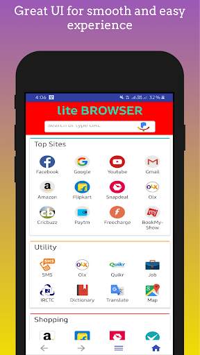 LITE Browser screenshot 1