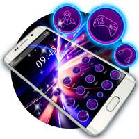 أزرق بنفسجي نيون ضوء الموضوع on 9Apps