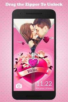 Love Zipper Lock Screen screenshot 2