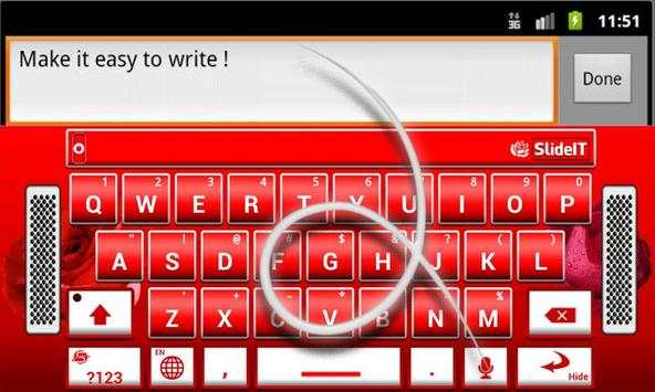SlideIT Red Rose Skin screenshot 3