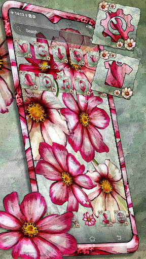 Flower Painting Theme Launcher screenshot 3