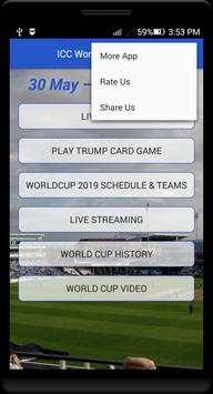 World Cup Cricket 2019 Schedule & Live Score screenshot 2