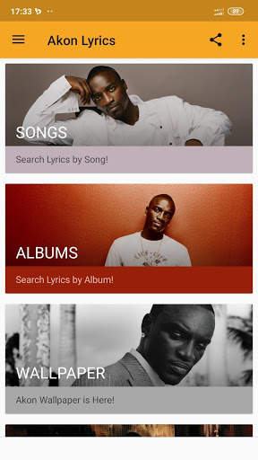Akon Lyrics screenshot 2
