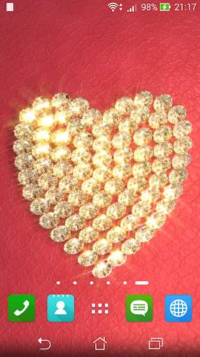 Golden Diamonds Live Wallpaper Free screenshot 1