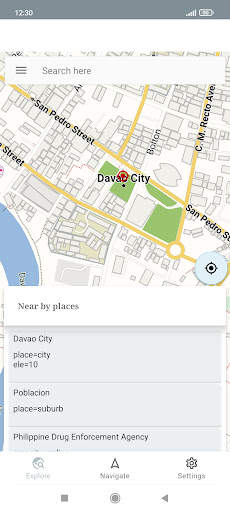 Davao City Philippines Offline Map screenshot 1