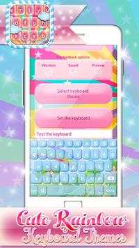 Cute Rainbow Keyboard Themes screenshot 5