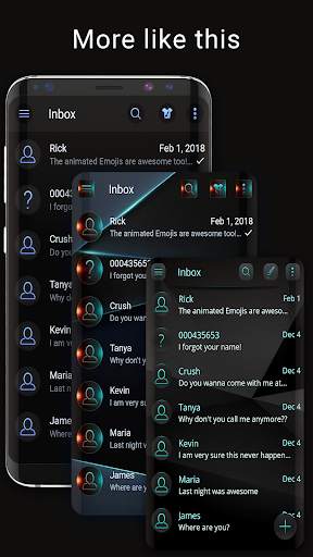 Cool tema ng itim na messenger screenshot 3