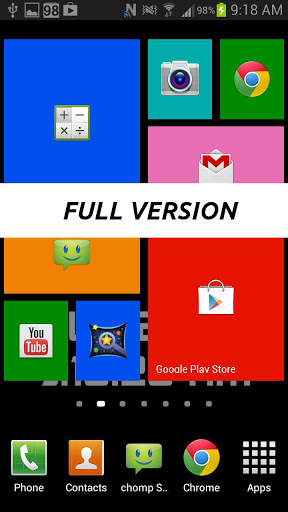 WP8 Widget Launcher Win 8 DEMO screenshot 2