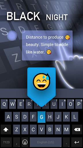 Black Night Emoji Keyboard स्क्रीनशॉट 3