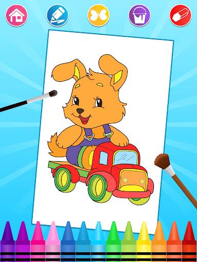 Driving Animals Coloring Pages screenshot 6