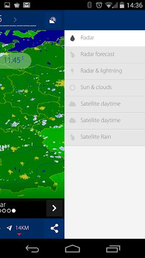 Realtime rainradar Europe screenshot 3