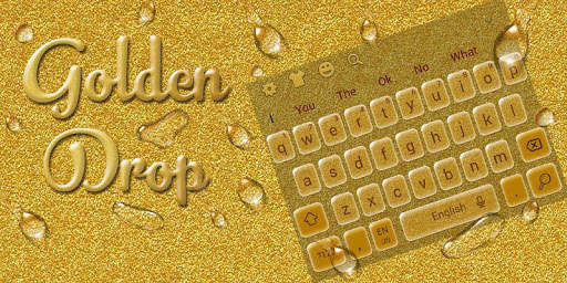 Beautiful Golden Drop Keyboard Theme screenshot 4