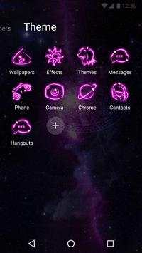 Neon Theme - Neon Purple Star Wallpaper&Icon screenshot 3