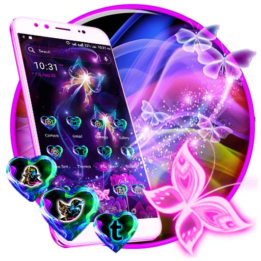 Neon ButterFly Launcher Theme 3.0
