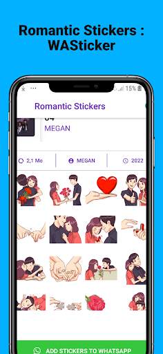 Romantic Stickers : WASticker screenshot 3
