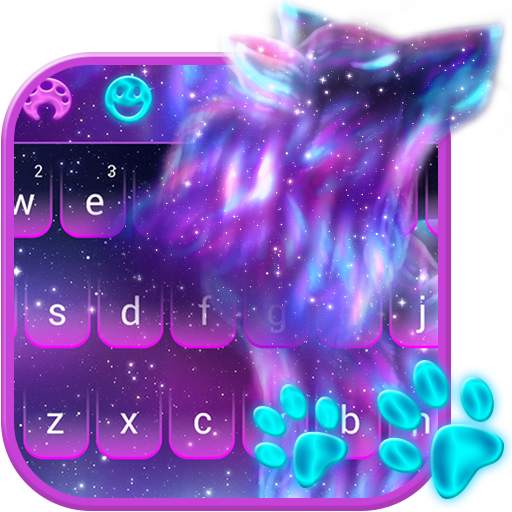 Night Sky Spirit Wolf Keyboard Theme 10001004