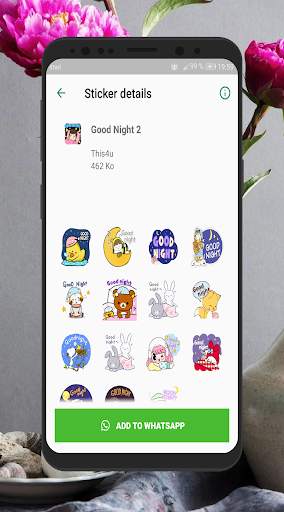 Good morning night Stickers screenshot 5