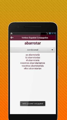 Conjugación de verbos en español скриншот 3