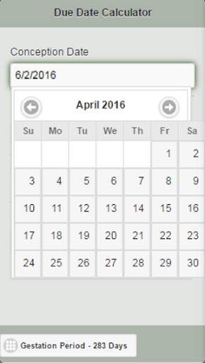 Due Date Calculator 3 تصوير الشاشة